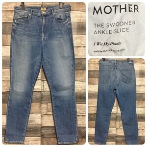 MOTHER Blue Ankle Jeans